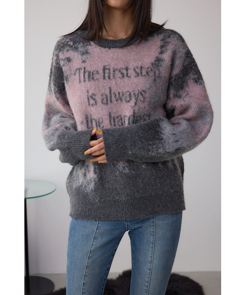 グラデーションジャガードニット