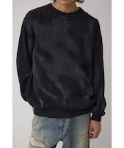 シャドウスプレーリブニット