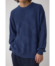 シャドウスプレーリブニット