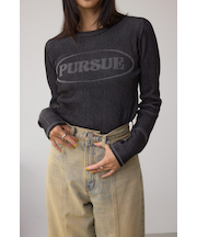 ジャガードロゴリブトップス