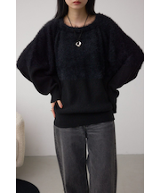 シャギー切替ドルマンニット