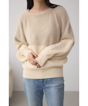 シャギー切替ドルマンニット