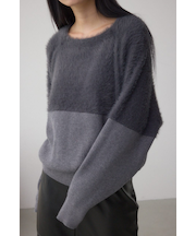 シャギー切替ドルマンニット