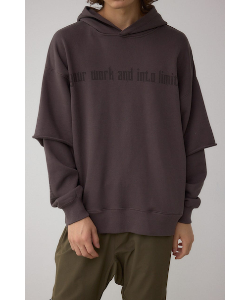 フェイクレイヤードスウェットフーディー