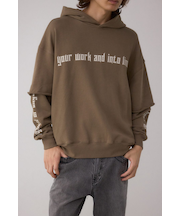 フェイクレイヤードスウェットフーディー