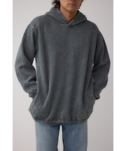 シャドークリンクルフーディートップス