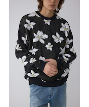 フラワーダブルジャガードニット