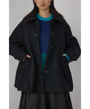 【PLUS】ボリュームスリーブペプラムコート