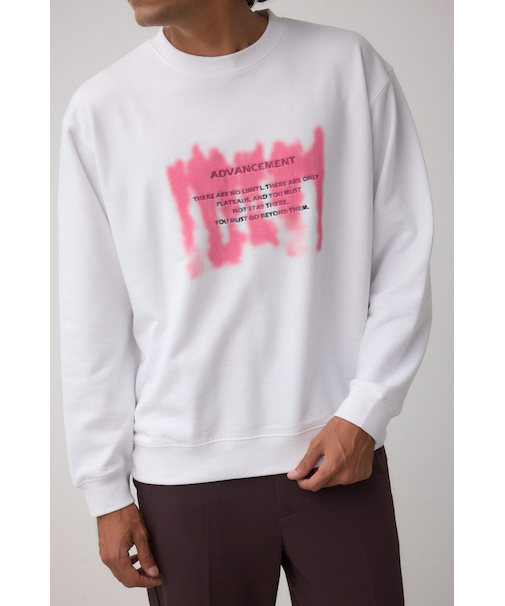 スプレー柄スウェットトップス