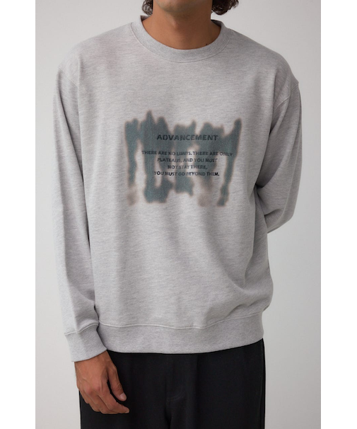 スプレー柄スウェットトップス