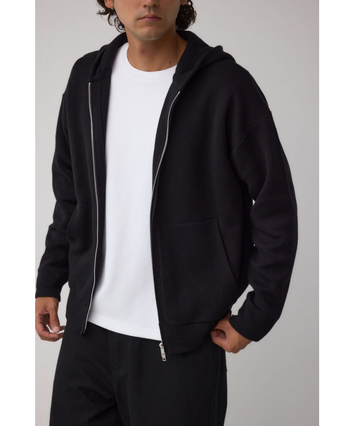 ニットジップアップパーカー