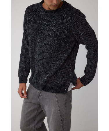 ベロアモールラメ入りニットトップス