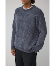 ベロアモールラメ入りニットトップス