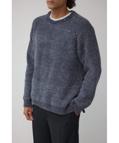 ベロアモールラメ入りニットトップス