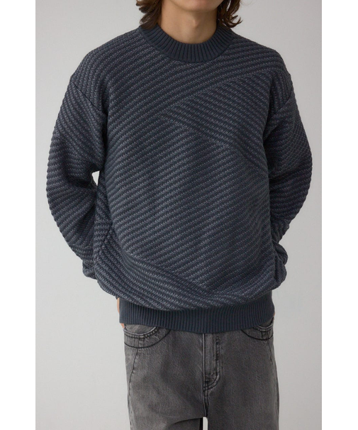 ジグトーンジャガードニット