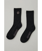 1ポイント刺繍ロングソックス