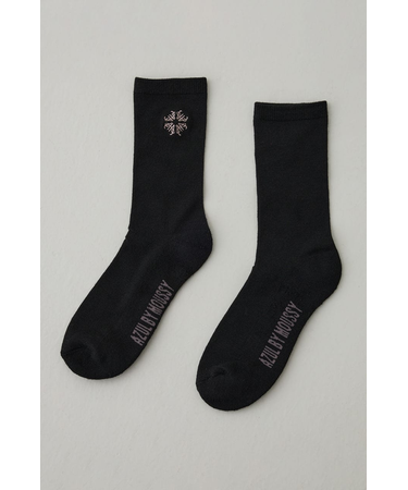 1ポイント刺繍ロングソックス