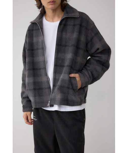 起毛スタンドカラージップアップブルゾン