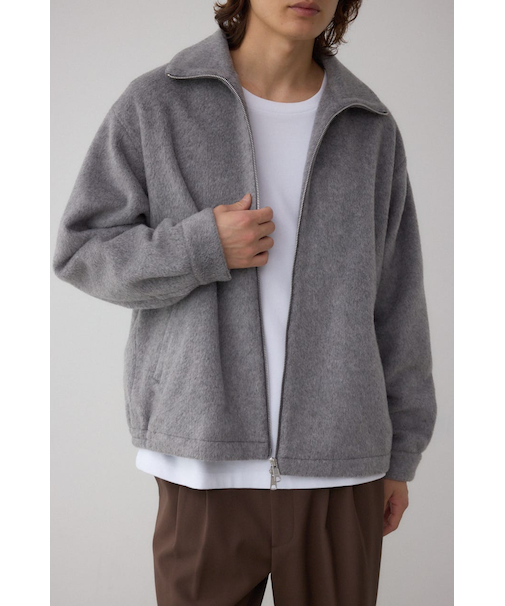 起毛スタンドカラージップアップブルゾン