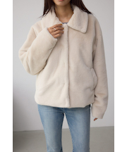 スタンド2WAYファーショートコート