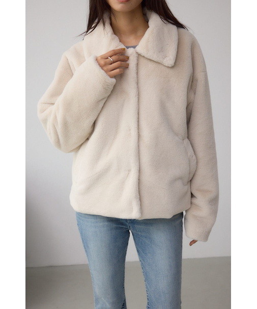 スタンド2WAYファーショートコート