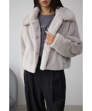 スタンド2WAYファーショートコート