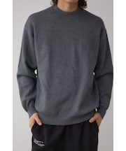 スムースニットモックネックトップス