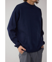 スムースニットモックネックトップス