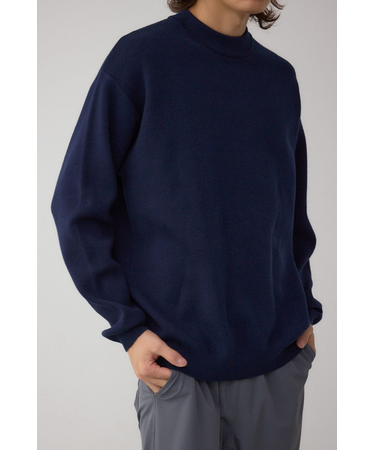 スムースニットモックネックトップス