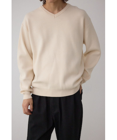 スムースニットVネックトップス