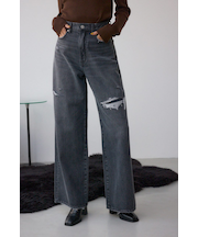 AZUL DENIM リペアワイドデニム
