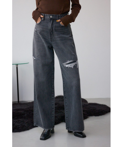 AZUL DENIM リペアワイドデニム
