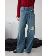 AZUL DENIM リペアワイドデニム