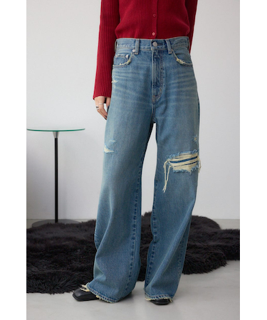AZUL DENIM リペアワイドデニム