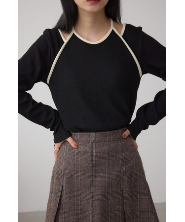 ホルターレイヤードトップス