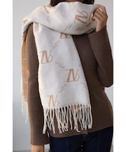 AZモノグラム柄ストール