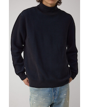 ハニカムタートルネックニット