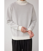 ハニカムタートルネックニット