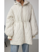 キルティング中綿ミドルコート