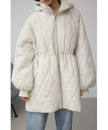 キルティング中綿ミドルコート