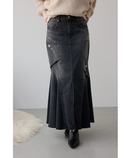 AZUL DENIM ダメージマーメイドスカート