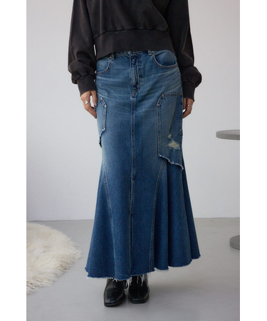 AZUL DENIM ダメージマーメイドスカート