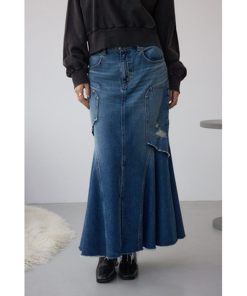 AZUL DENIM ダメージマーメイドスカート
