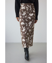 カウ柄ジャガードタイトスカート