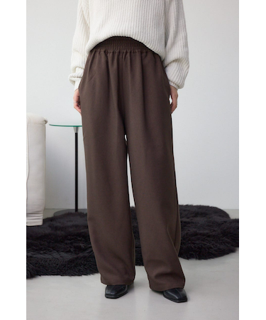 ワイドベルトツイルイージーパンツ