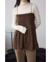 ラメシャギーカットキャミソール