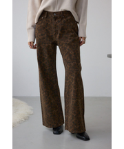 AZUL DENIM 起毛ツイルレオパードデニム
