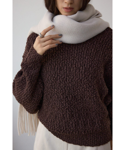 ソフトタッチニットフリンジストール｜アズールバイマウジーの通販