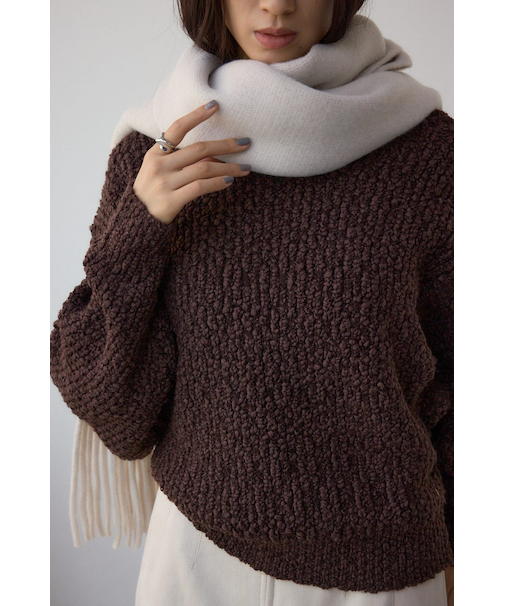 ソフトタッチニットフリンジストール