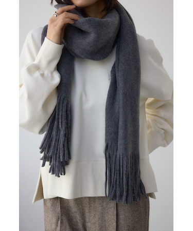 ソフトタッチニットフリンジストール